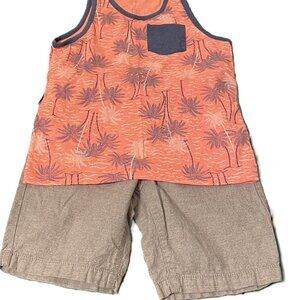 Boys Old Navy Tank & Shorts LOT OF 2 Size Small (6) Adjustable Waist
